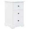 Image de vidaXL Table de Chevet MDF Table de Nuit Armoire Chambre à Coucher Bois de Pin 245756