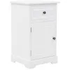 Image de Table De Chevet Mdf Et Bois De Pin 35x32x59 Cm Vidaxl