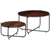 Image de Ensemble De Table Basse 2 Pcs Bois Massif 60x35 Cm Vidaxl