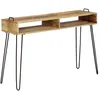 Image de Table Console Bois De Manguier Massif 115 X 35 X 76 Cm Vidaxl