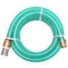 Image de vidaXL Tuyau daspiration avec raccords en laiton 10 m 25 mm Vert