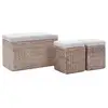 Image de Vidaxl banc avec 2 poufs jacinthe d'eau gris 246105