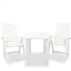 Image de Ensemble De Bistro 3 Pcs Plastique Blanc Vidaxl