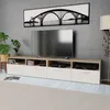 Image de Meubles Tv 2 Pcs Bois D’ingénierie 95x35x36 Cm Chêne Et Blanc Vidaxl