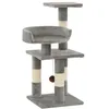 Image de vidaXL Arbre à chat avec griffoirs en sisal 65 cm Gris