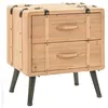 Image de vidaXL Table de chevet Bois de sapin massif 50 x 35 x 57 cm 245771