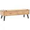 Image de Meuble Tv Bois De Sapin Massif 120x33x35 Cm Vidaxl