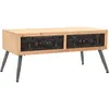 Image de Table Basse Bois Massif De Sapin 115x55x50 Cm Vidaxl