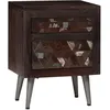 Image de Table De Chevet Bois De Récupération Solide 40 X 30 X 50 Cm Vidaxl