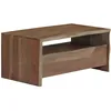 Image de Table Basse Acacia Massif Bord Assorti 90x50x40 Cm Gris Vidaxl