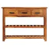 Image de Vidaxl buffet avec 3 tiroirs 110x30x80 cm bois massif