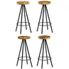 Image de Chaises De Bar Lot De 4 Bois De Manguier Solide Vidaxl
