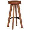 Image de Vidaxl chaises de bar lot de 2 cuir véritable et bois d'acacia solide 246260