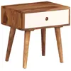 Image de Table De Chevet Bois Massif De Sesham 45 X 30 X 45 Cm Vidaxl