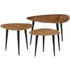 Image de Tables Basses 3 Pcs Bois D'acacia Massif Vidaxl