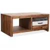 Image de Table Basse Bois D'acacia Massif 90x50x37,5 Cm Vidaxl