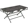 Image de Table Basse Pliante Style Vintage Métal 100x50x45 Cm Noir Vidaxl