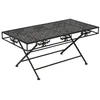 Image de vidaXL Table basse pliante Style vintage Métal 100x50x45 cm Noir 245927