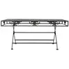 Image de Vidaxl table basse pliante style vintage métal 100x50x45 cm noir 245927
