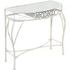 Image de Table D'appoint Style Français Métal 82 X 39 X 76 Cm Blanc Vidaxl