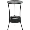 Image de Table De Bistro Noir 40x70 Cm Métal Vidaxl