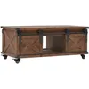 Image de vidaXL Table basse Bois de sapin massif 91x51x38 cm Marron 246119
