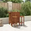 Image de Table De Bar 110 X 50 X 105 Cm Bois D'acacia Massif Vidaxl