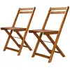 Image de Chaises De Bistro D'extérieur Lot De 2 Bois D'acacia Solide Vidaxl