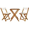 Image de vidaXL Ensemble de bistro pliable 3 pcs avec coussins Acacia solide 44014