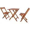 Image de vidaXL Mobilier de bistro pliable 3 pcs Bois dacacia solide 44015