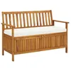 Image de vidaXL Banc de rangement de jardin Bois dacacia solide 120x63x84 cm