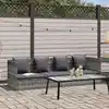 Image de Lit De Jardin Gris 200x60 Cm Résine Tressée Vidaxl
