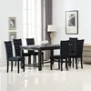Image de Chaises À Manger Lot De 6 Noir Velours Vidaxl