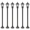 Image de Lampe De Jardin À Piquet 6 Pcs E27 110 Cm Aluminium Bronze Vidaxl