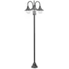 Image de vidaXL Lampadaire de Jardin E27 220 cm Aluminium 3 Lanternes Bronze Terrasse 44207