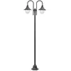 Image de Lampadaire de jardin - vidaXL - 220 cm - Aluminium - 2 lanternes - Bronze