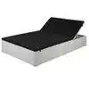 Image de Chaise Longue Avec Coussin Résine Tressée Noir Vidaxl