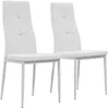 Image de vidaXL 2x Chaise de Salle à Manger Cuir Artificiel Blanc Chaises de Cuisine 246189