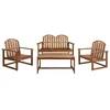 Image de vidaXL Salon de jardin 4 pcs bois dacacia solide 44035