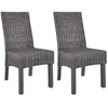 Image de vidaXL 2x Chaise de Salle à Manger Rotin Kubu Bois de Manguier Dîner Cuisine 246655