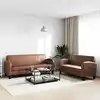 Image de Ensemble De Canapés 2 Pcs Daim Synthétique Marron Vidaxl