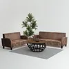 Image de vidaXL Ensemble de canapés 2 pcs Daim synthétique Marron