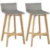 Image de Tabourets De Bar Lot De 2 Bois D'acacia Solide Vidaxl
