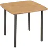 Image de Table De Jardin 80 X 80 X 72 Cm Bois D'acacia Solide Et Acier Vidaxl