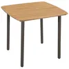 Image de vidaXL Table de jardin 80 x 80 x 72 cm Bois dacacia solide et acier