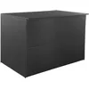 Image de vidaXL Boîte de rangement de jardin noir 150x100x100 cm résine tressée 44245