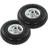 Image de Roue de diable - vidaXL - Lot de 2 - Caoutchouc - 260 x 83 mm - Increvables