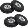Image de Roue De Diable 4 Pcs Caoutchouc 4.10/3.50-4 (260 X 83 Mm) Vidaxl