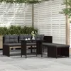 Image de Salon de jardin - VIDAXL - Résine tressée - Marron - 4 personnes