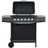 Image de Barbecue Au Gaz Avec 6 Zones De Cuisson Acier Noir Vidaxl